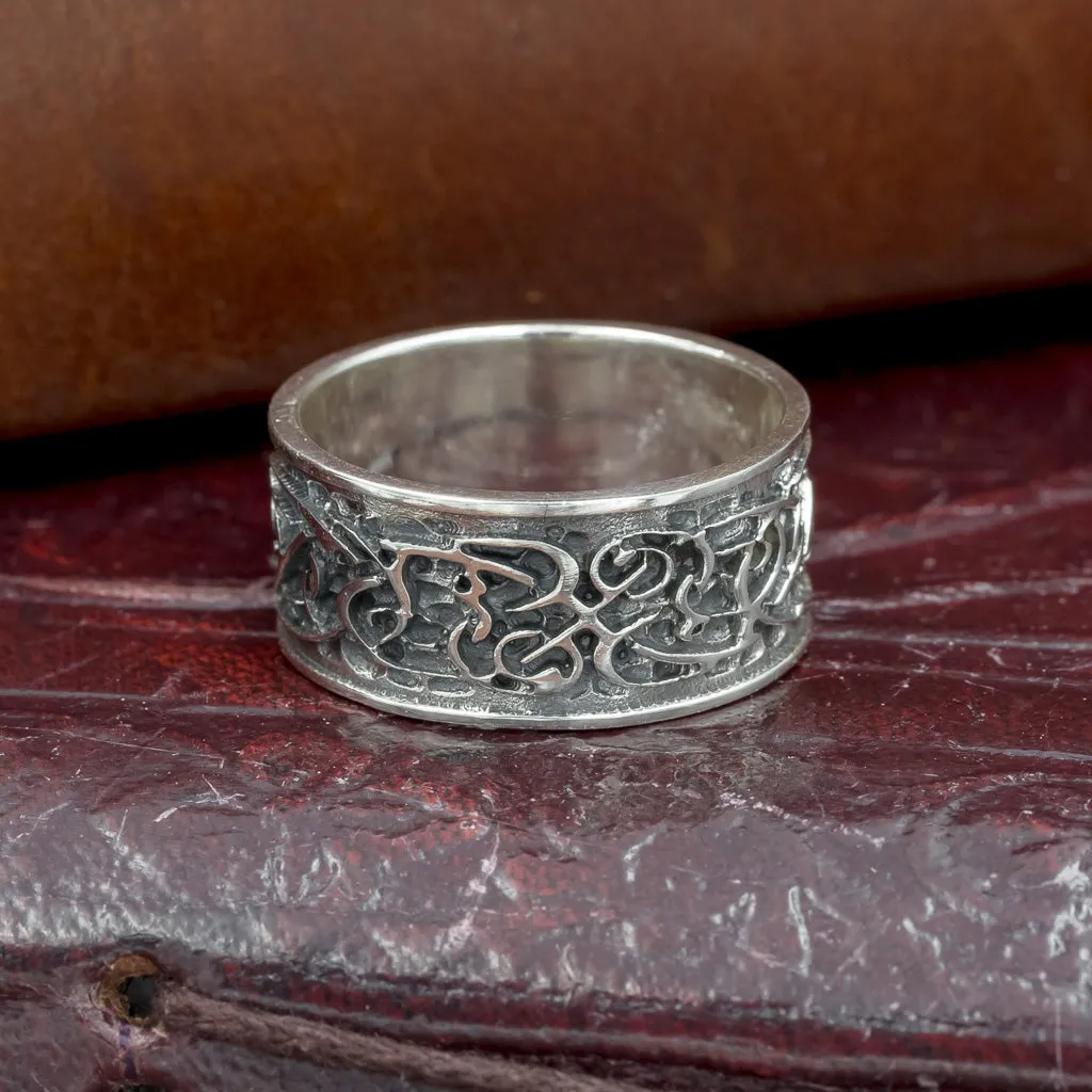 Sterling Silver Fenrir Ring/Wedding band