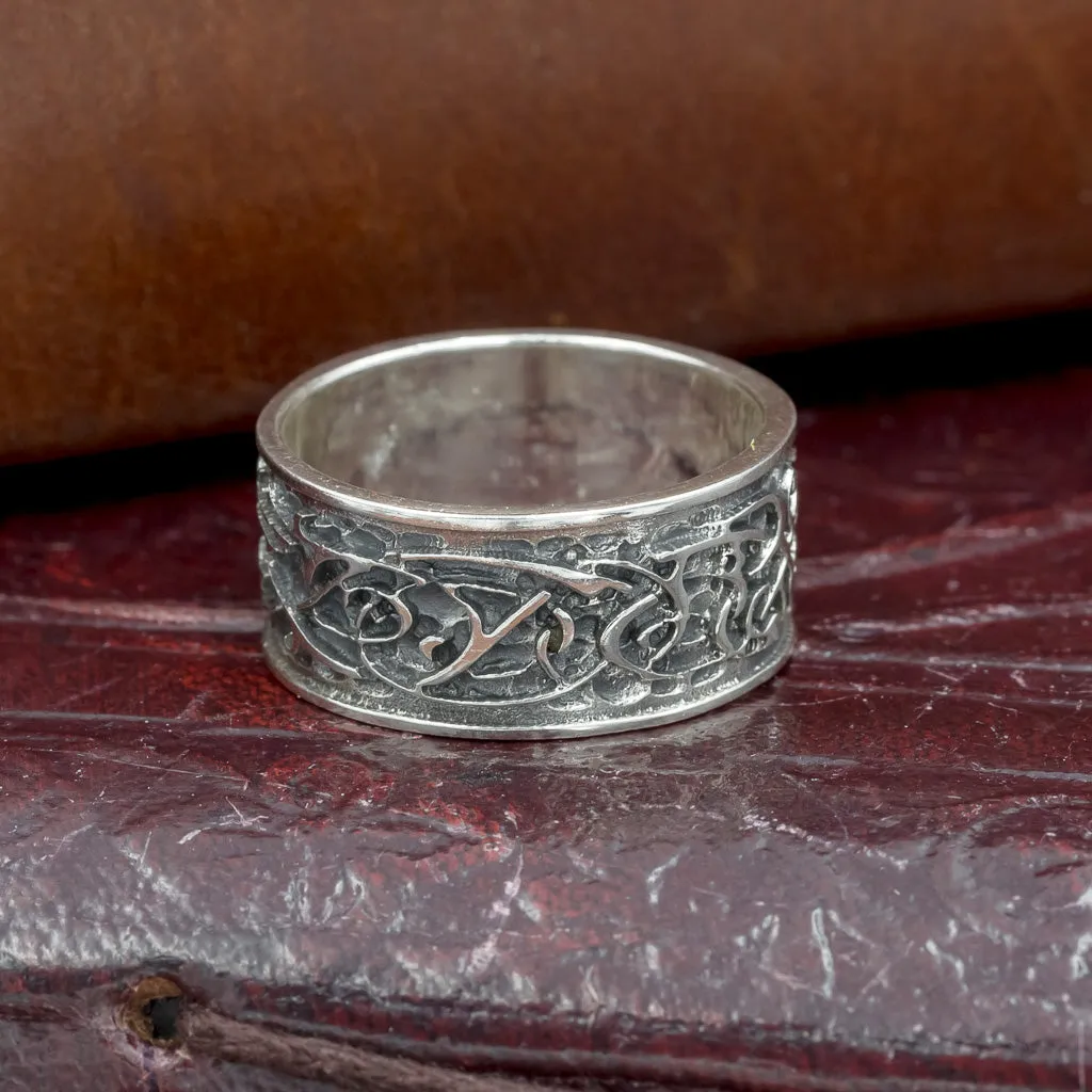 Sterling Silver Fenrir Ring/Wedding band