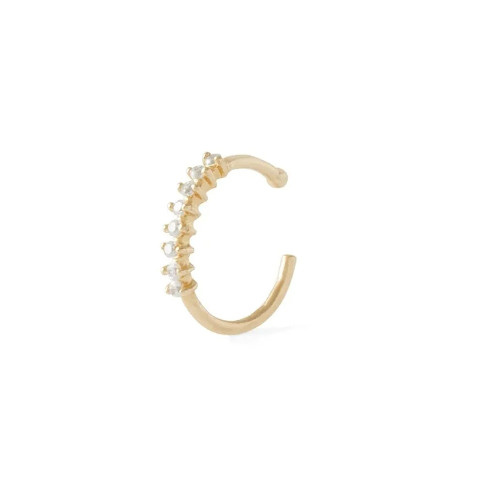 Sterling Silver Zircon Nose Ring For Women