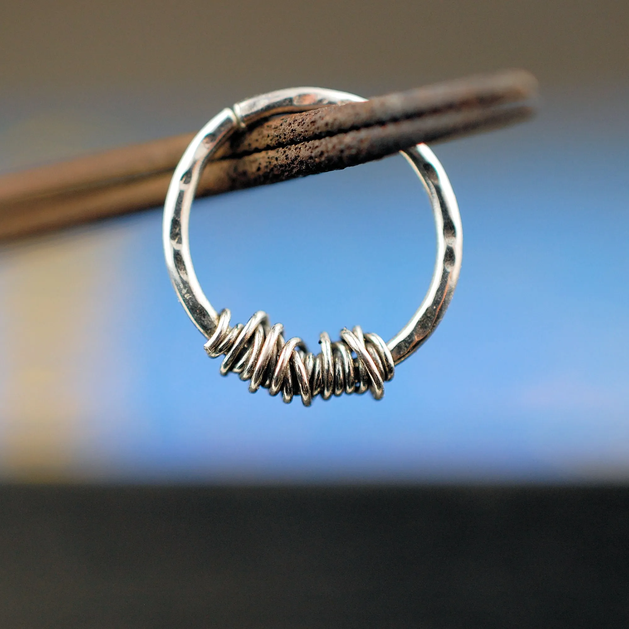 Tangled Silver Nose Ring