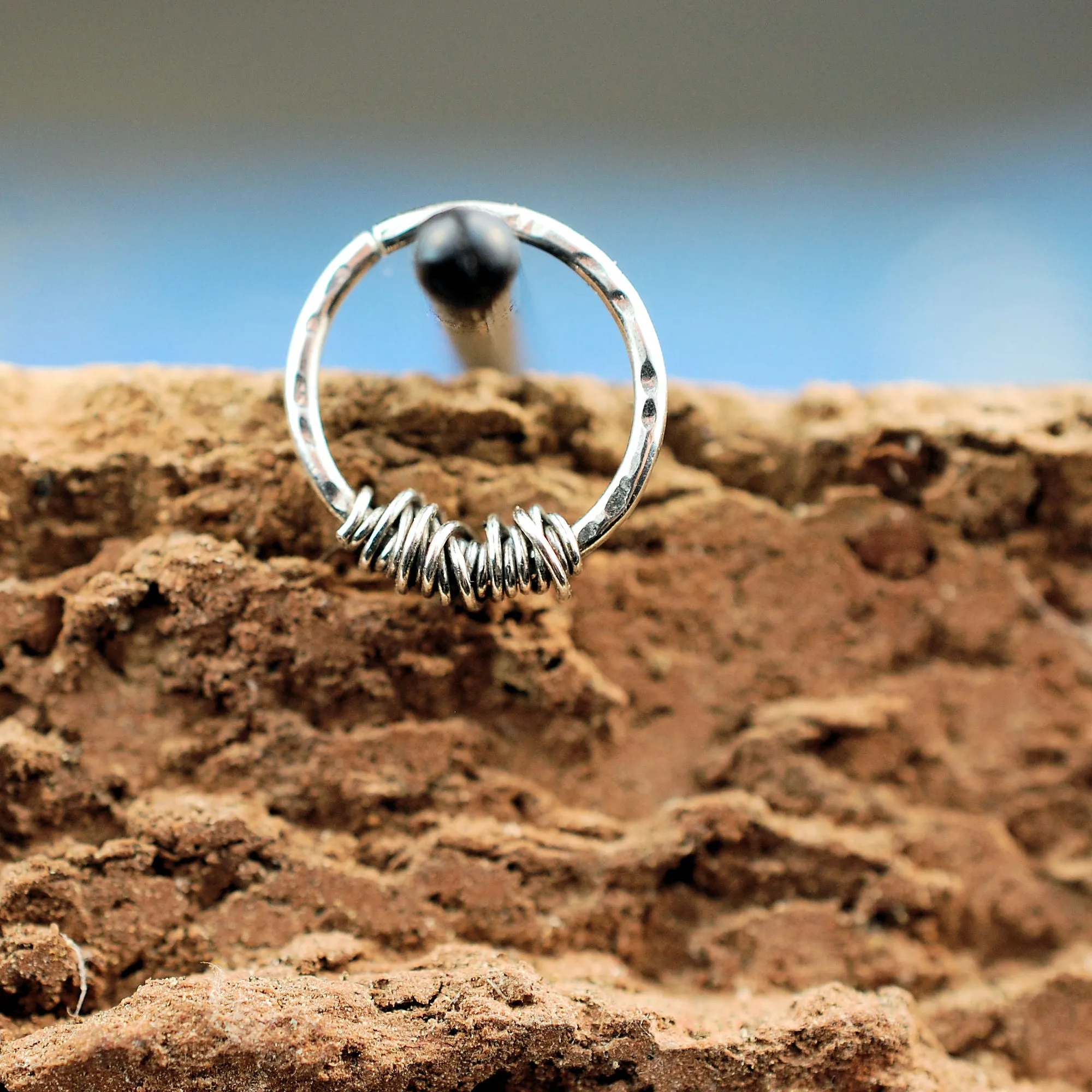 Tangled Silver Nose Ring