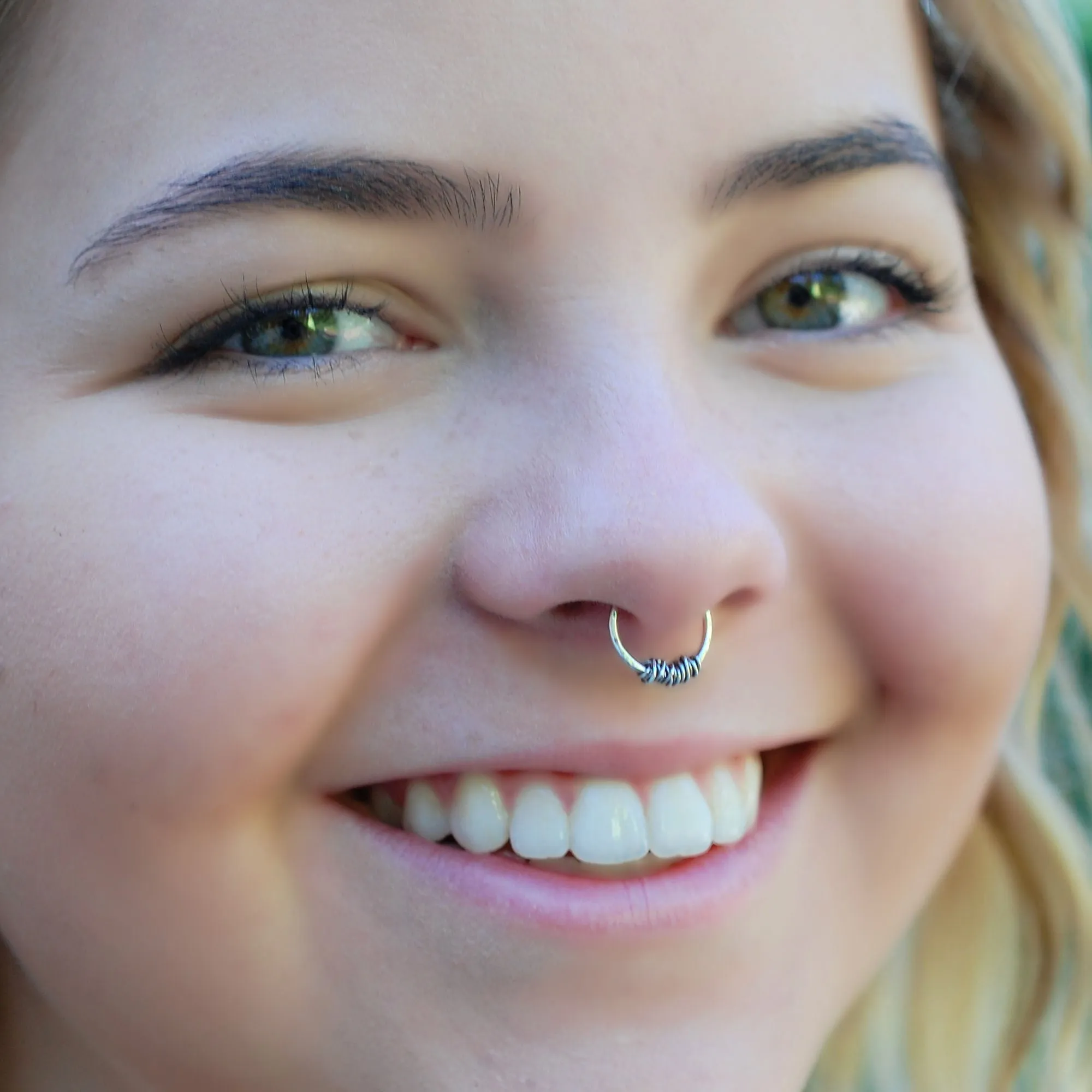 Tangled Silver Nose Ring