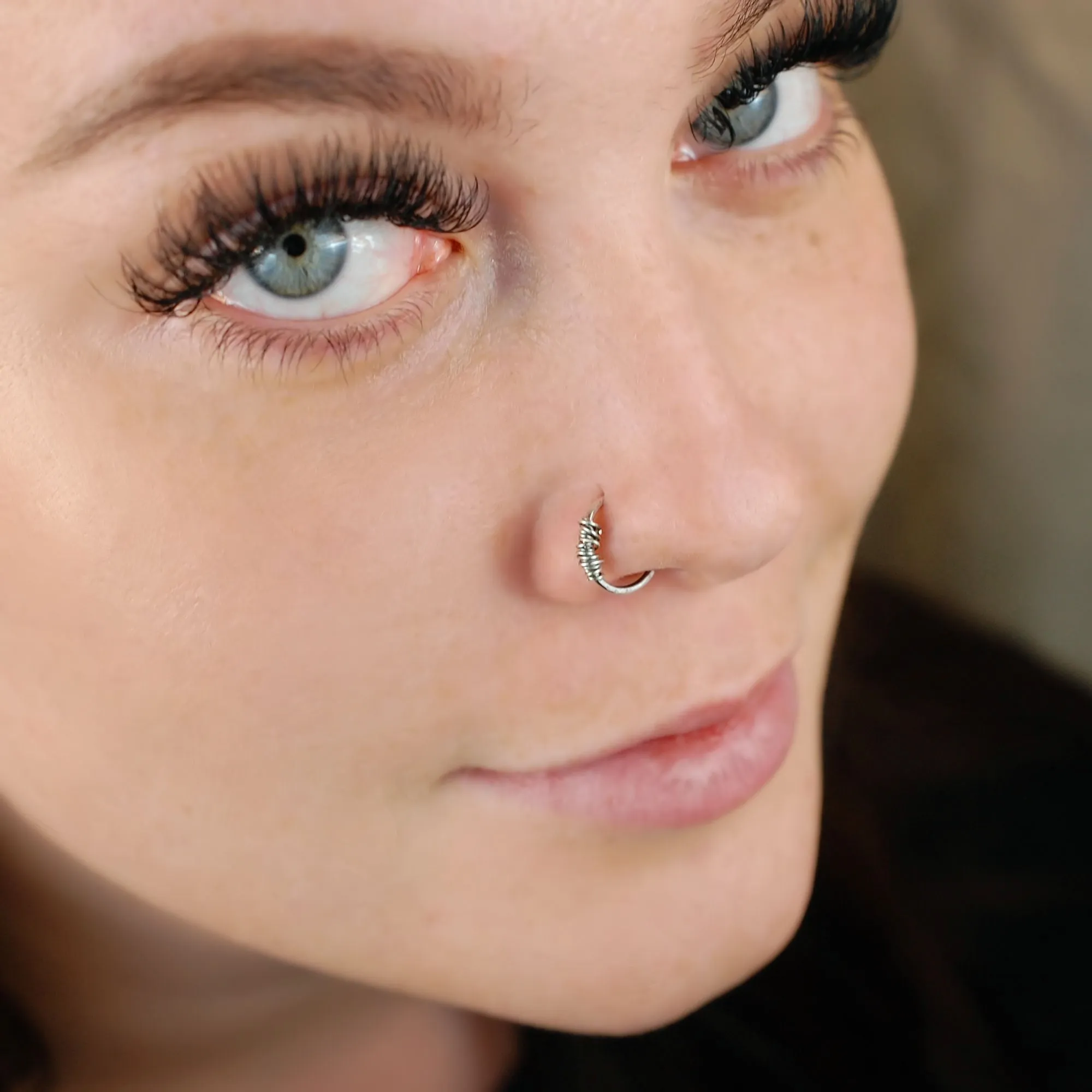 Tangled Silver Nose Ring