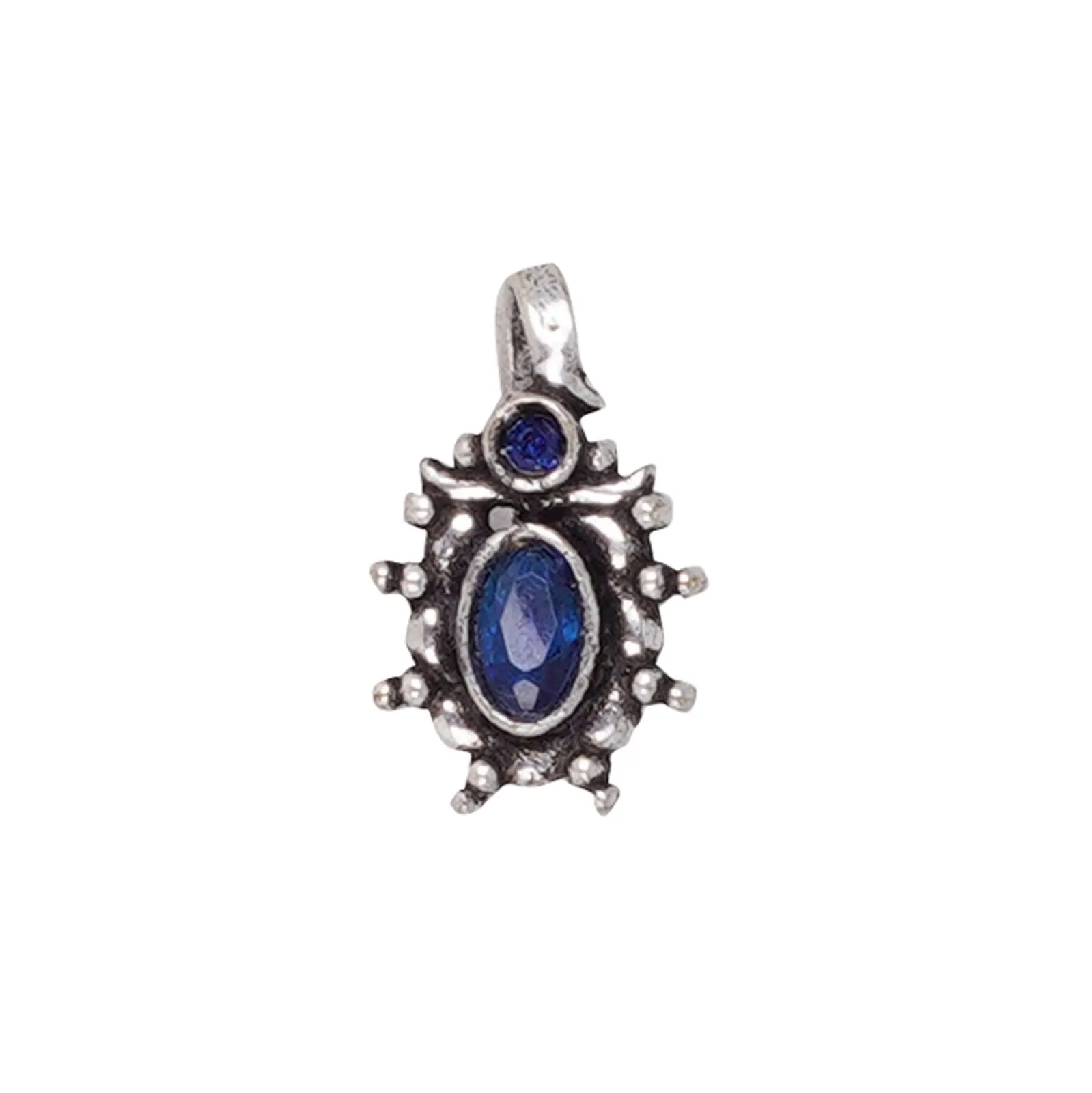 Teejh Parthavi Blue Stone Nose Pin