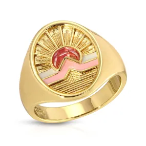 Tequila Sunrise Signet Ring - Sun