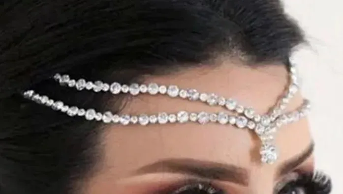 The Naziha Crystal Forehead Chain