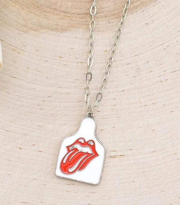 Tongue necklace or earrings