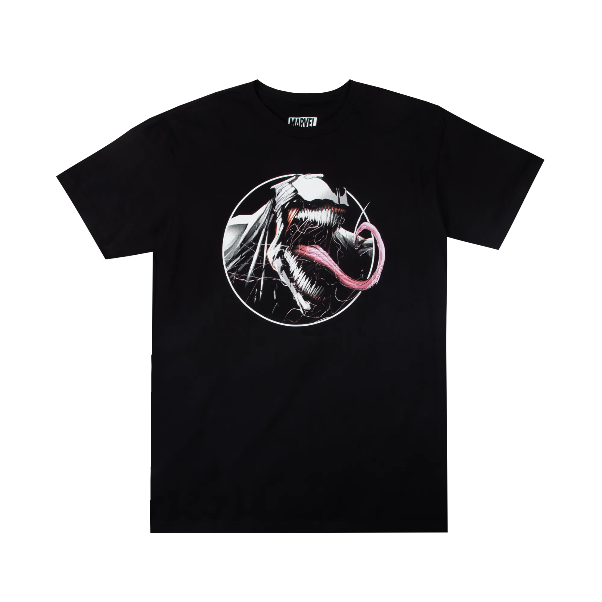 Venom Tongue Out Black Tee