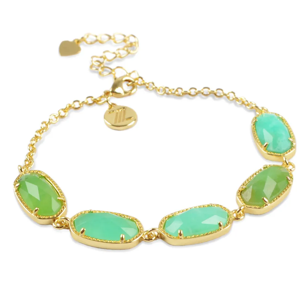 Vert Chrysoprase Healing Crystal Jewelry Set