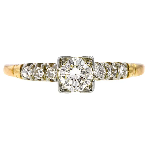 Vintage Diamond Engagement Ring, RBC 0.40ct.