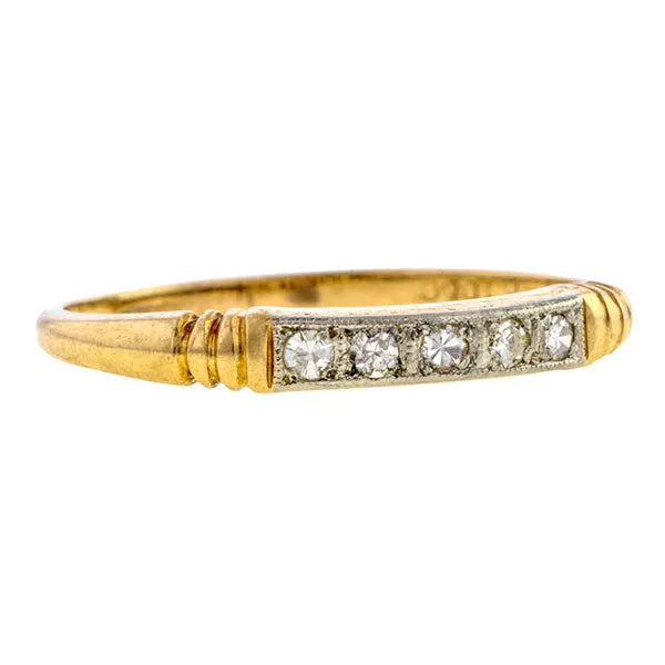 Vintage Diamond Wedding Band Ring