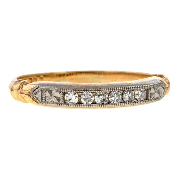 Vintage Diamond Wedding Band Ring