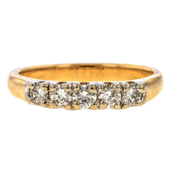 Vintage Diamond Wedding Band Ring