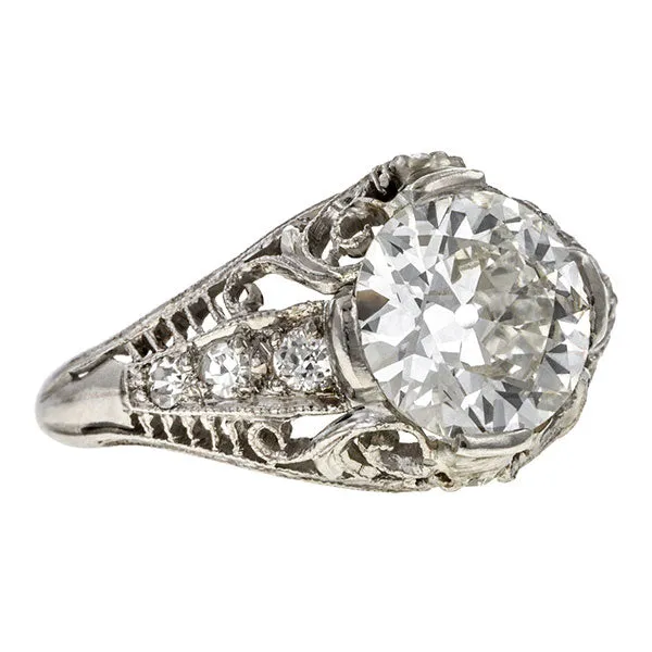 Vintage Engagement Ring, Circular Brilliant 1.86ct.