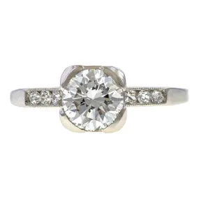 Vintage Engagement Ring, RBC 1.30ct.