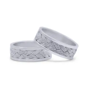 WEDDING BAND SILVER RING FILIGREE