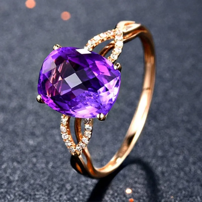 Wedding Party Amethyst Ring