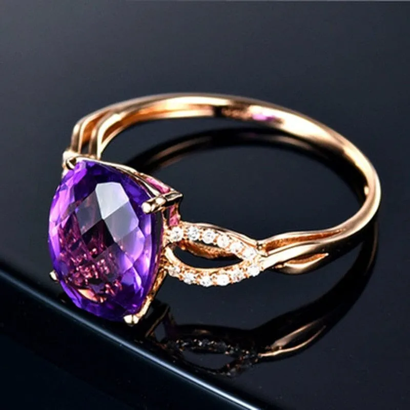 Wedding Party Amethyst Ring