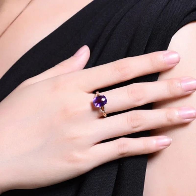 Wedding Party Amethyst Ring