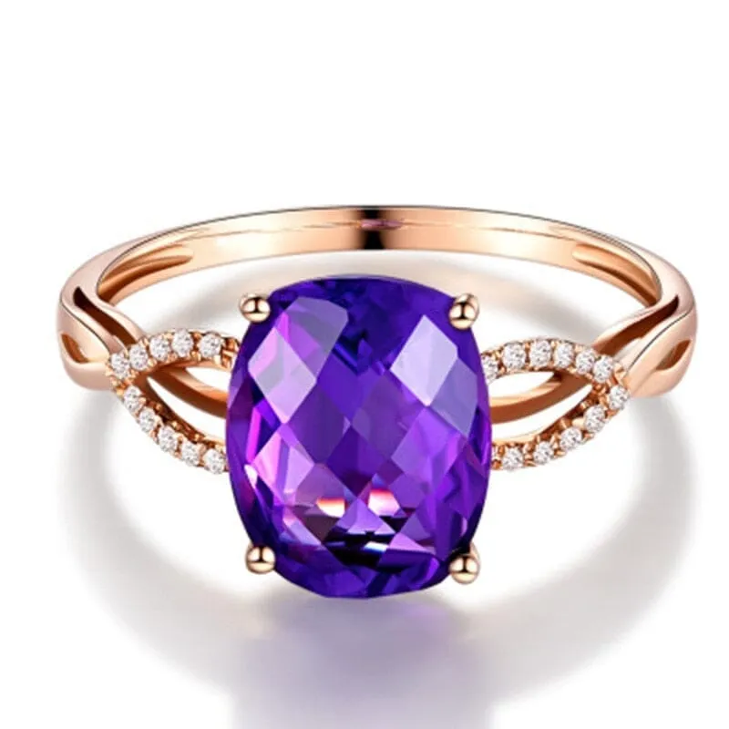 Wedding Party Amethyst Ring