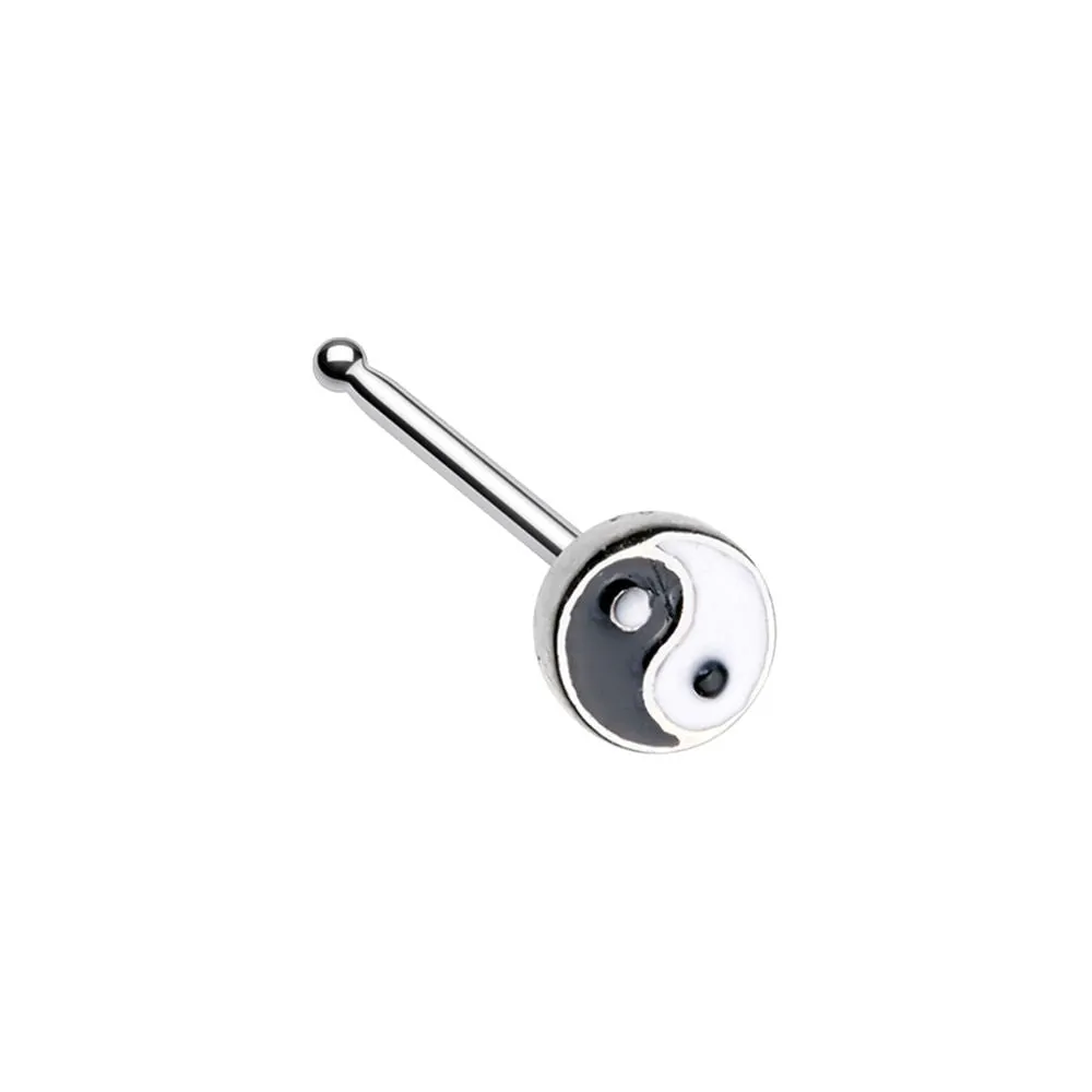 WILDKLASS Enamel Yin Yang Nose Stud Ring