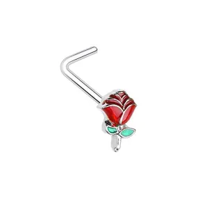 WILDKLASS Enchanted Rose L-Shape Nose Ring