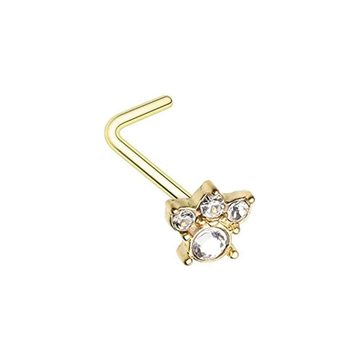 WILDKLASS Golden Royal Majestic L-Shape Nose Ring