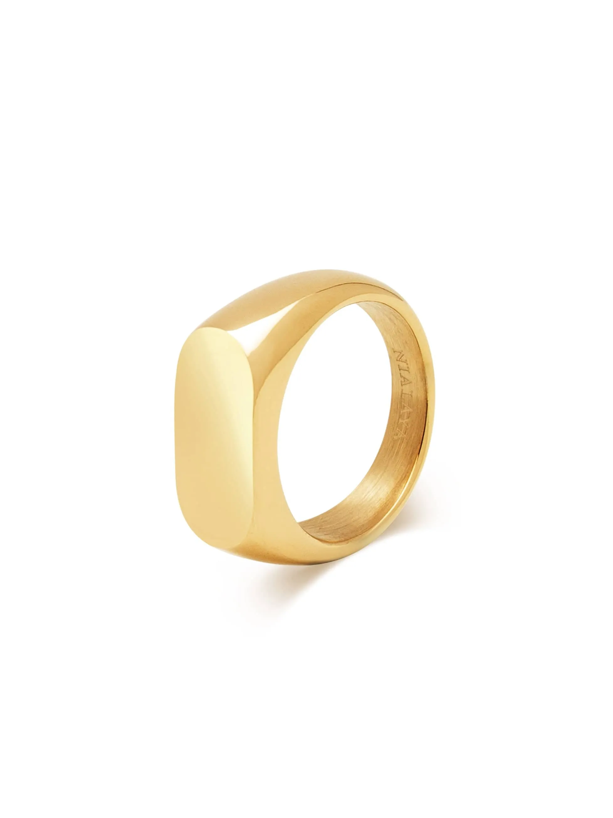 Women's Gold Oval Signet Ring