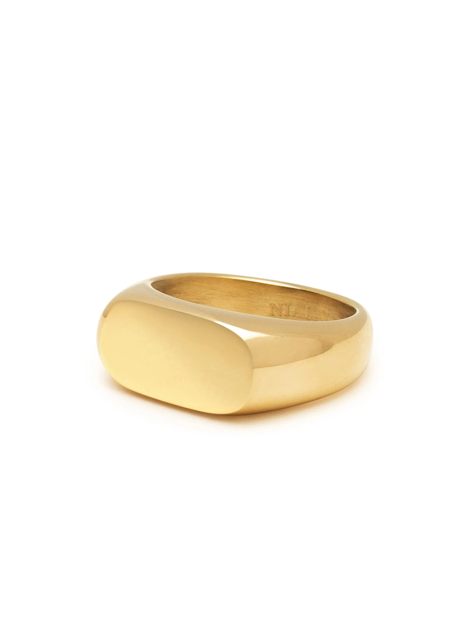 Women's Gold Oval Signet Ring