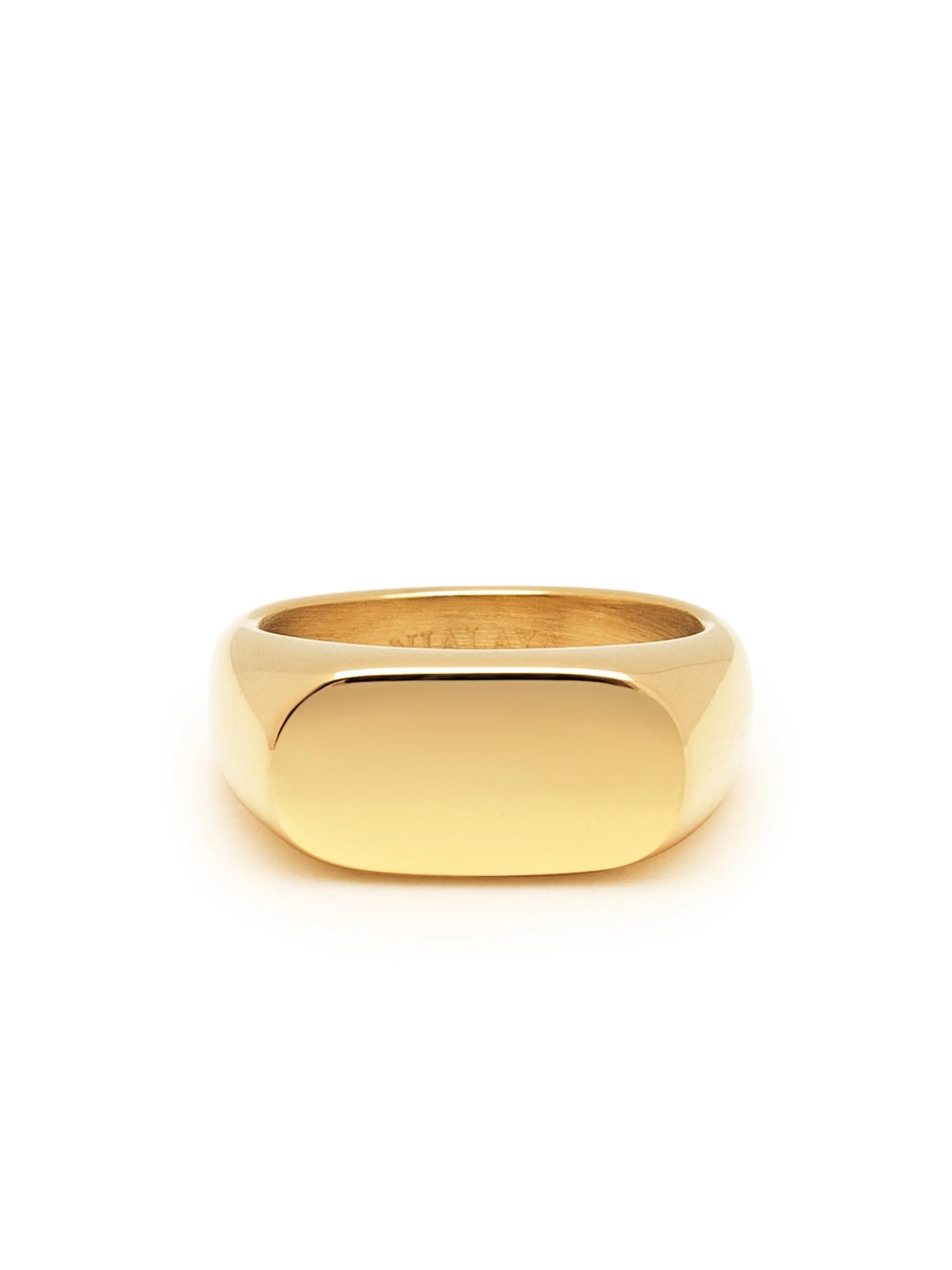 Women's Gold Oval Signet Ring